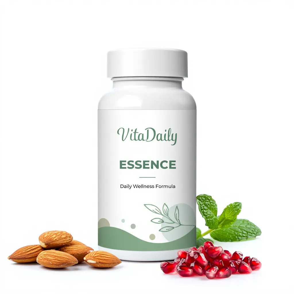 VitaDaily Essence supplement bottle with natural ingredients